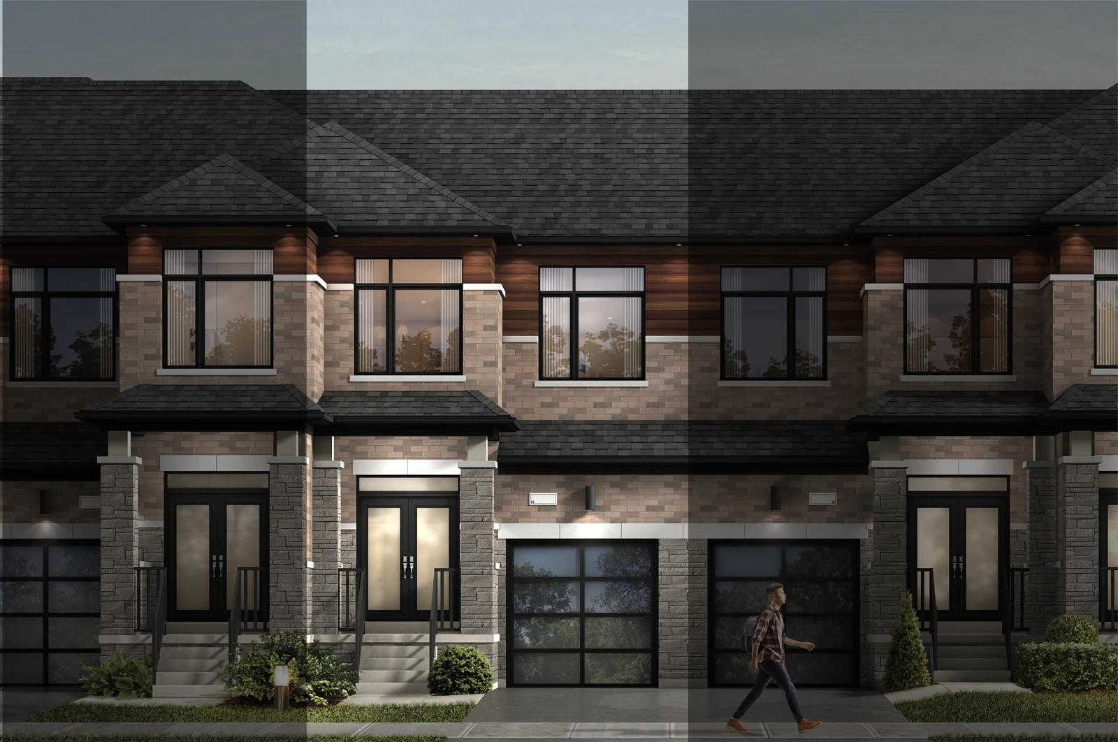 The Birch townhome rendering at MODO at Seatonville by DECO Homes