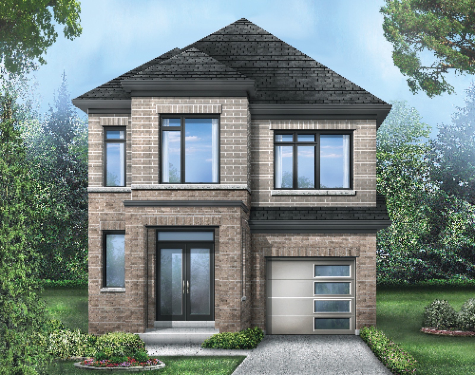 Plymouth B detached model rendering by Fieldgate Homes at Seaton