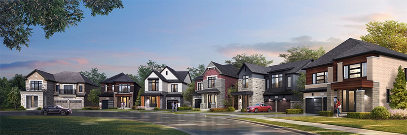 Community streetscape rendering from OPUS Homes at Seaton South