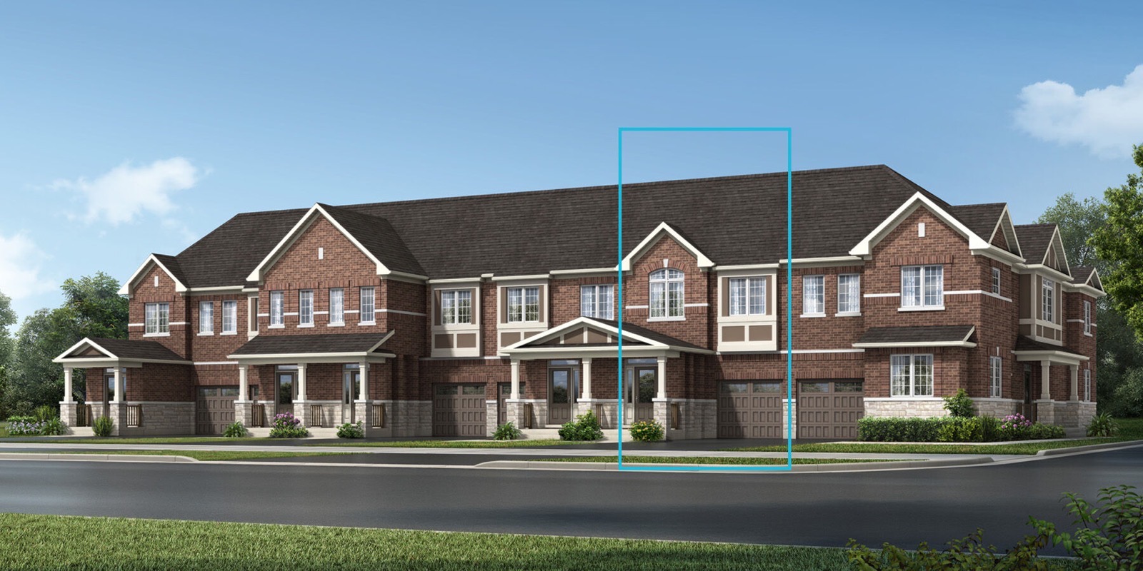 Abbeyford townhome rendering at Seaton Whitevale by Mattamy Homes